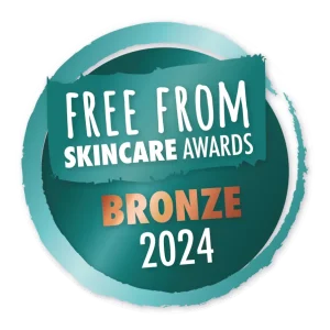 A logo showing a bronze award from the Free From Skincare Awards 2024